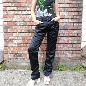 Katherine Hamnett satin straight leg pant